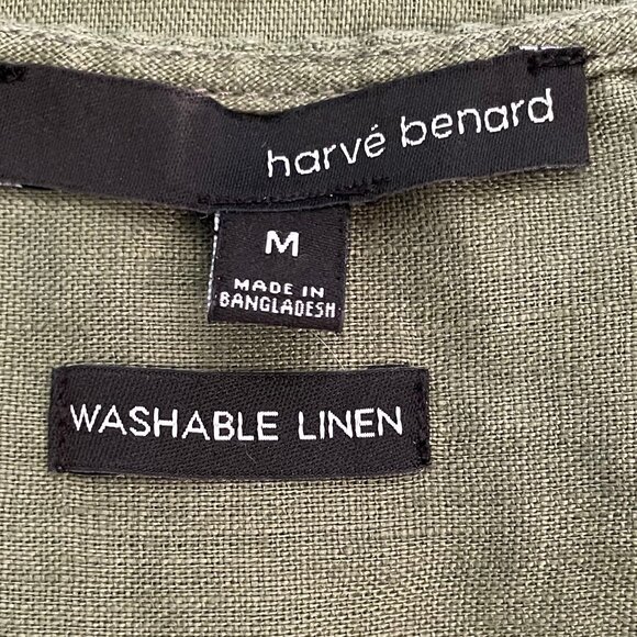 Harve Benard green washable linen tank‎ in green - Picture 4 of 4